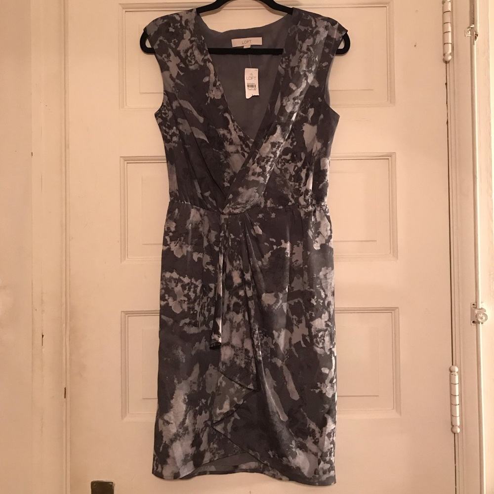 Grey Pattern LOFT Dress